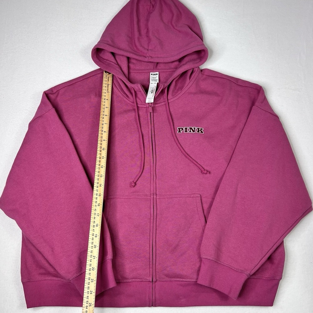 Victoria's Secret PINK Zip Up Hoodie NWT P Logo Size XXL - Picture 7 of 10